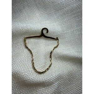 Vintage 14K Gold Filled Sweater Guard Clip with Chain